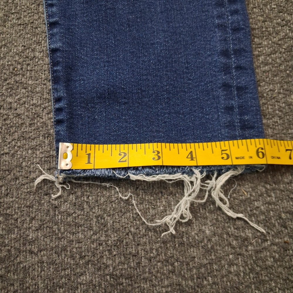 Edwin Bree High Rise Straight Leg Jeans Deja Blue Raw Hem Size 28 EW2003ICN - Picture 8 of 14